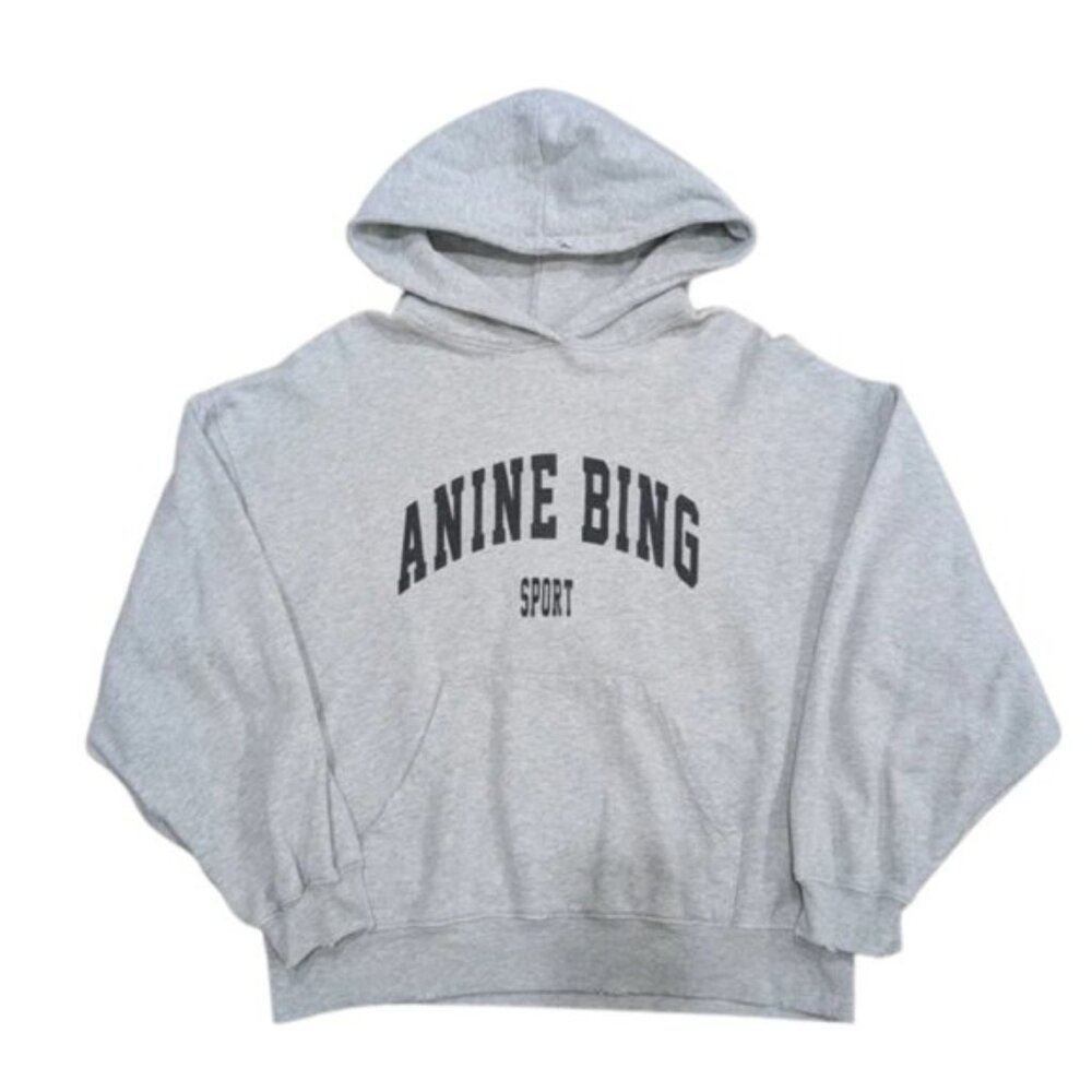 Anine Bing Harvey Sport Gray Hoodie XS
